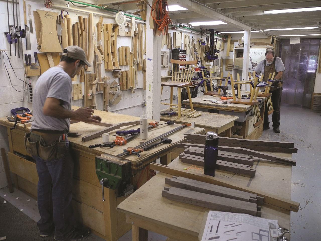 Mudroom lockers with bench and storage